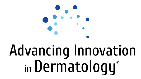 Blue and white gradient dots are arranged in a curved pattern on a black background.